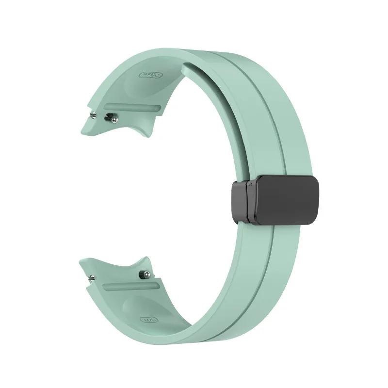 No Gap Silicone strap For Samsung Galaxy watch 7/6/5/4 40 44mm 5 Pro 45 Original Magnetic bracelet band For Watch 4 Classic belt