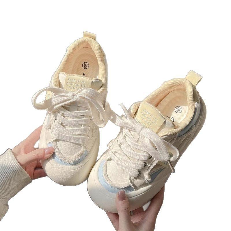 Zhao Ruth niche spring new platform bread shoes campus style versatile casual board shoes