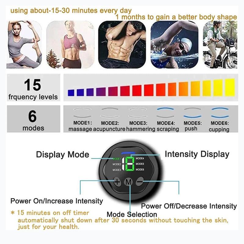 EMS Trainer Abdominal Muscle Stimulator Waist Support Belt Electro Muscle Stimulation Body Slimming Massager Fitness Equiment