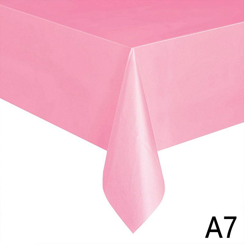 Colorful Disposable Tablecloth Red Pink White Party Desk Cloth Wipe Table Cover Christmas Birthday Wedding Party  Year Decor