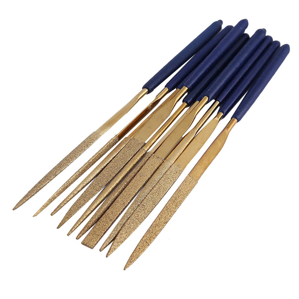 10pcs Titanium Alloy Coated Grinding Diamond Needle Files Set Repair Tools