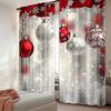 2Pcs Christmas Curtains Cute Winter Holiday Xmas Gifts Snowflakes Elf Window Drapes Suitable For Living Room Bedroom Kitchen
