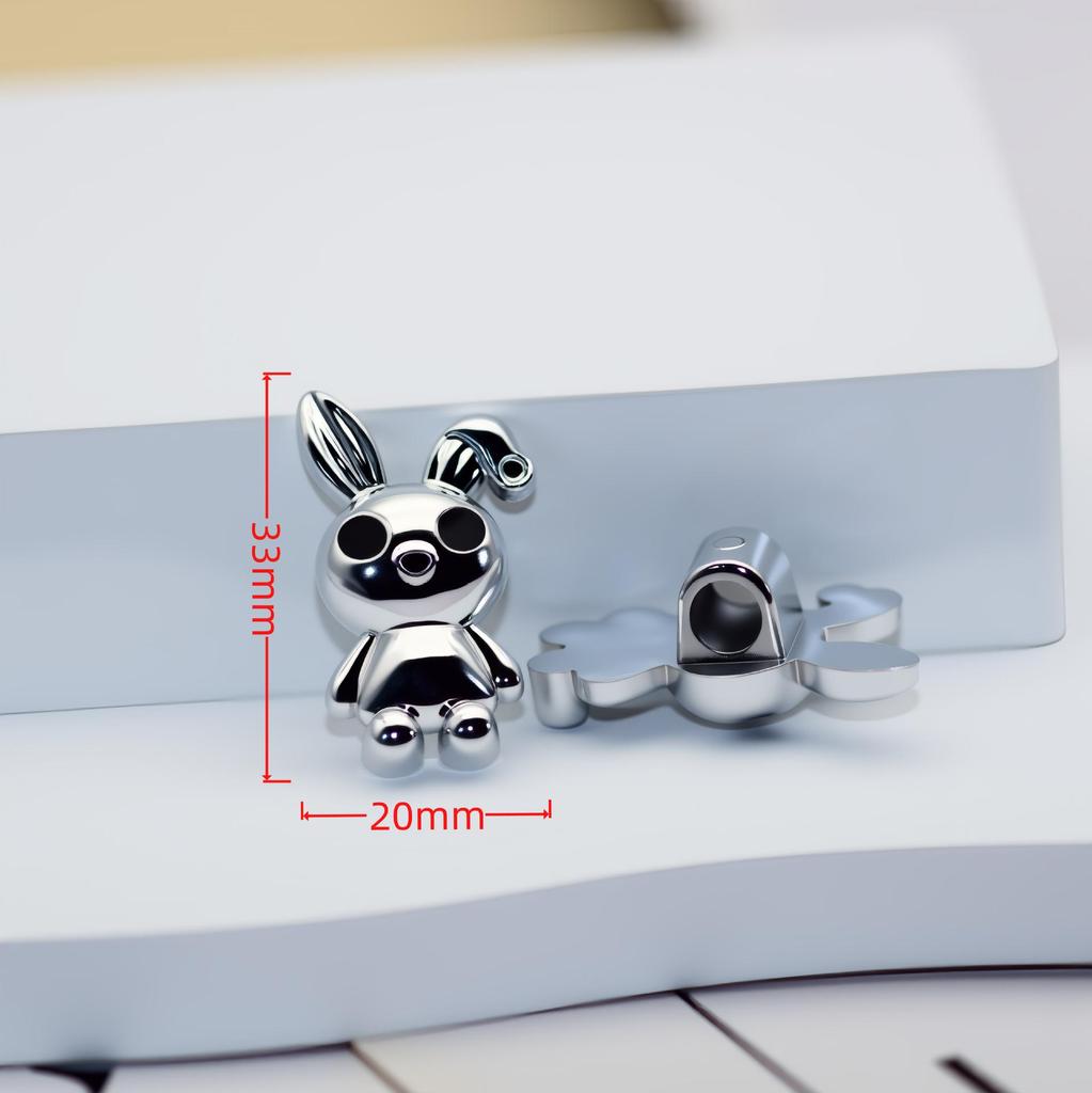 Elegant Matte Silver Teddy Bear Heart Strawberry Jewelry Hair Accessories with Handmade Details