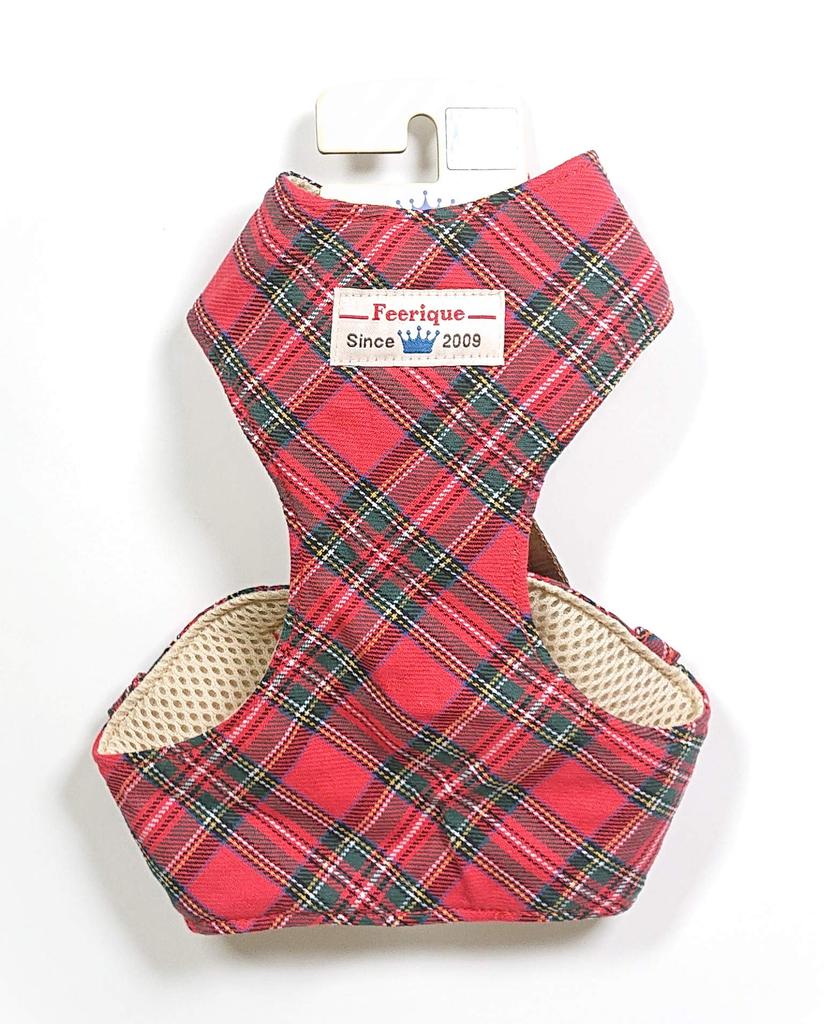 Ferryk Tartan Check Vest Harness Red Size 5