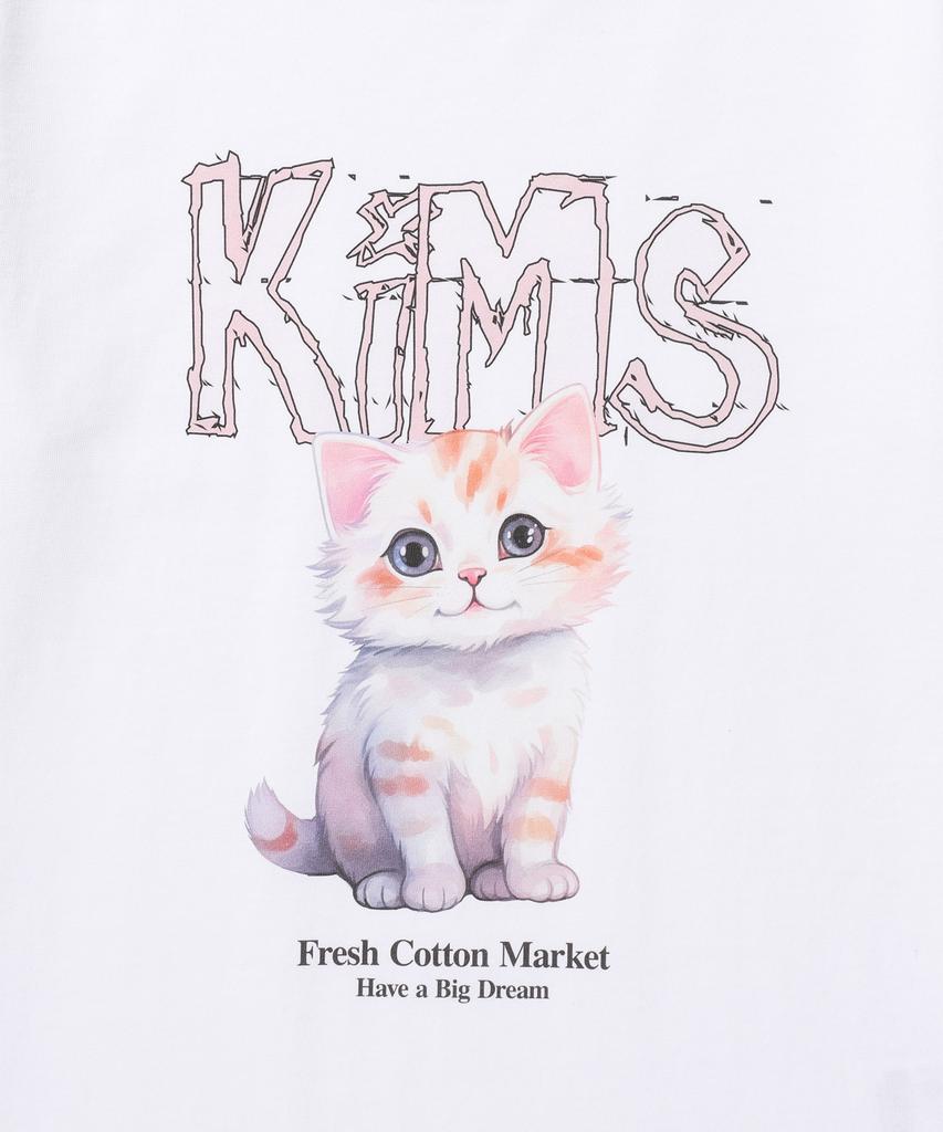 Kimseupeulesikoteunmakes Lion Cat Tee White