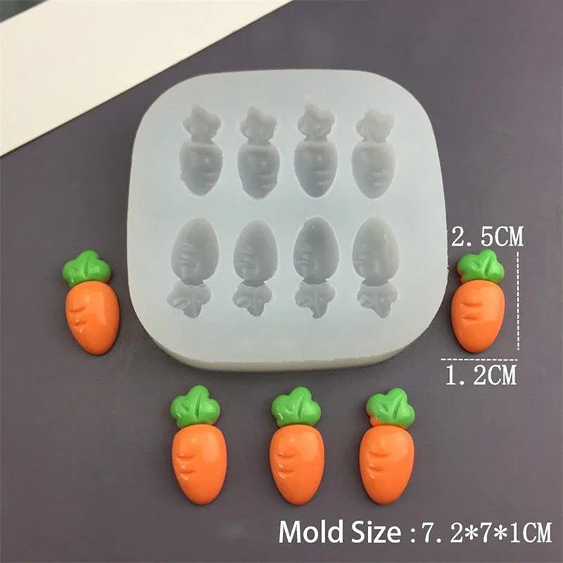 High Temperature Resistant Silicone Molds Mini Carrot Shape Cakes Molds Chocolate Candy Easter Cakes Baking Decoration Tools