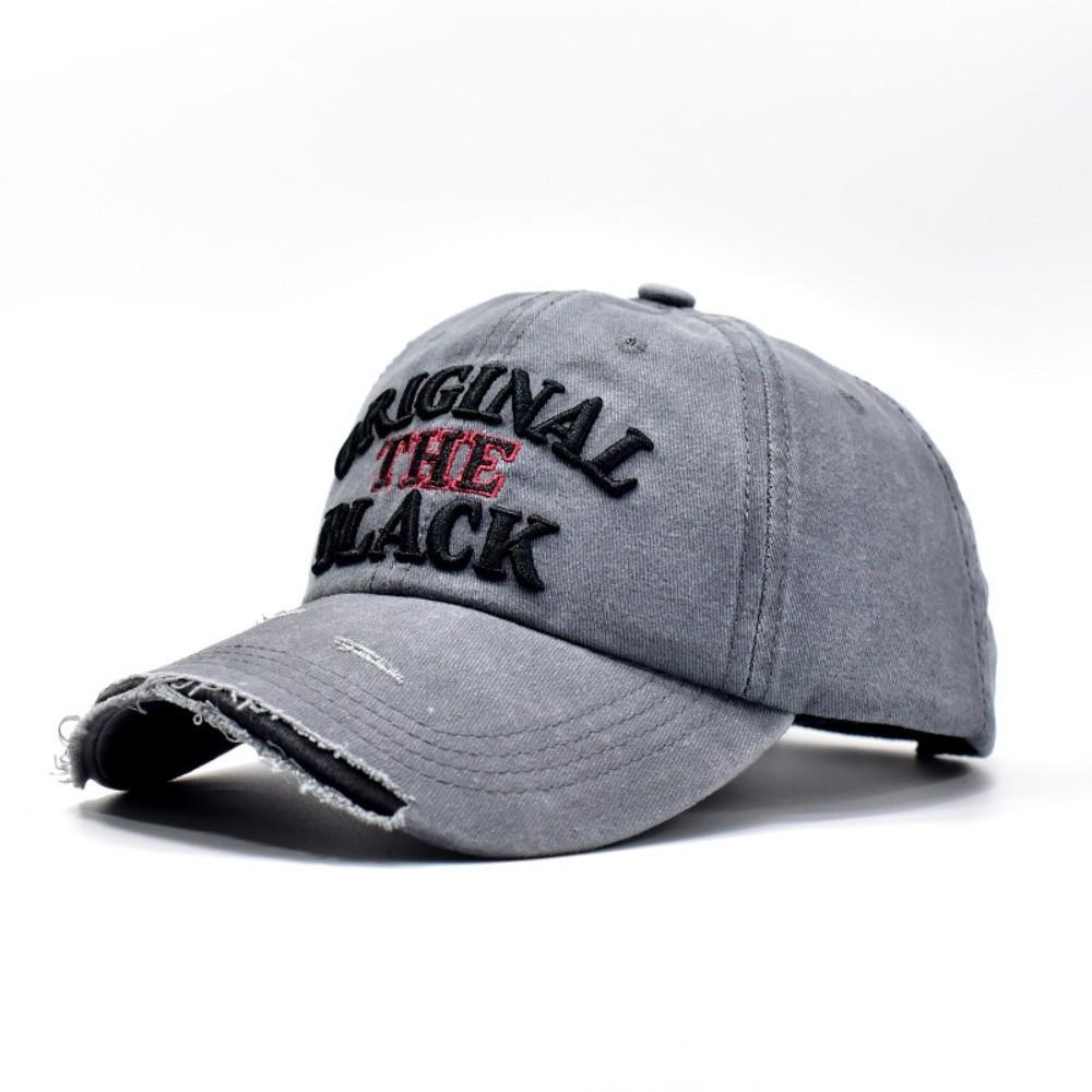 Washed Cotton Embroidery Baseball Cap Sunscreen Hats For Man Women Fashion