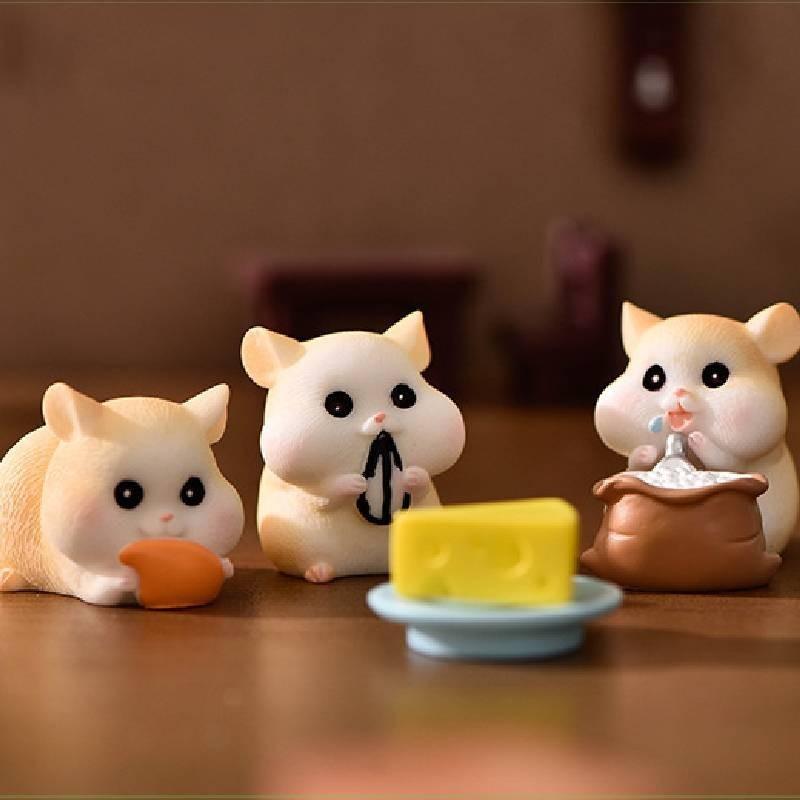 Charming Resin Hamster Ornaments Ideal For Diy Micro Landscape Projects