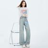 Herbst 2025 Damen Strass Skinny Jeans - Hotfix Design, Gerades Bein, Nische Weitbeinige Passform