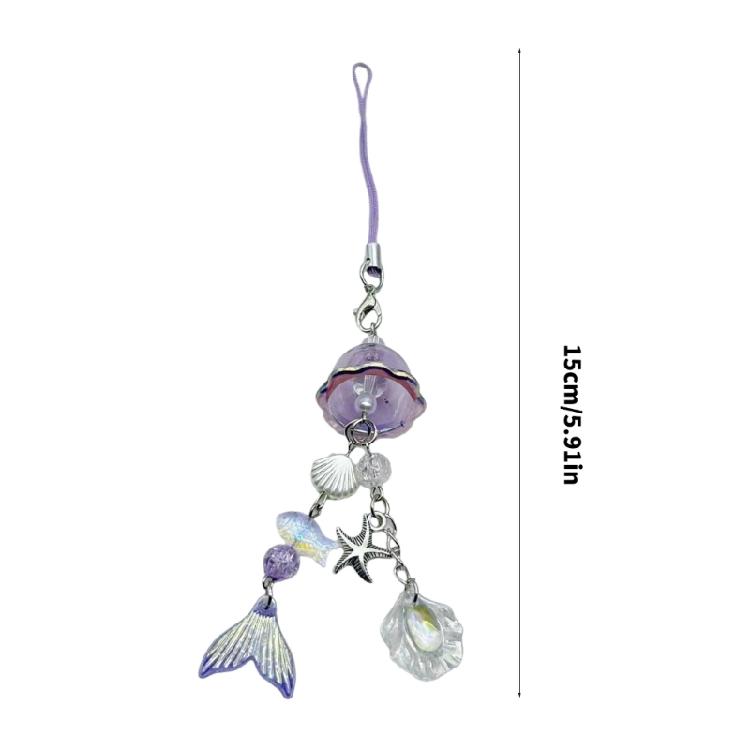 Elegant Mermaids Hanging Charm Multipurpose Phone Strap Practical Key Holder Accessory Bag Decoration for Trendy Women