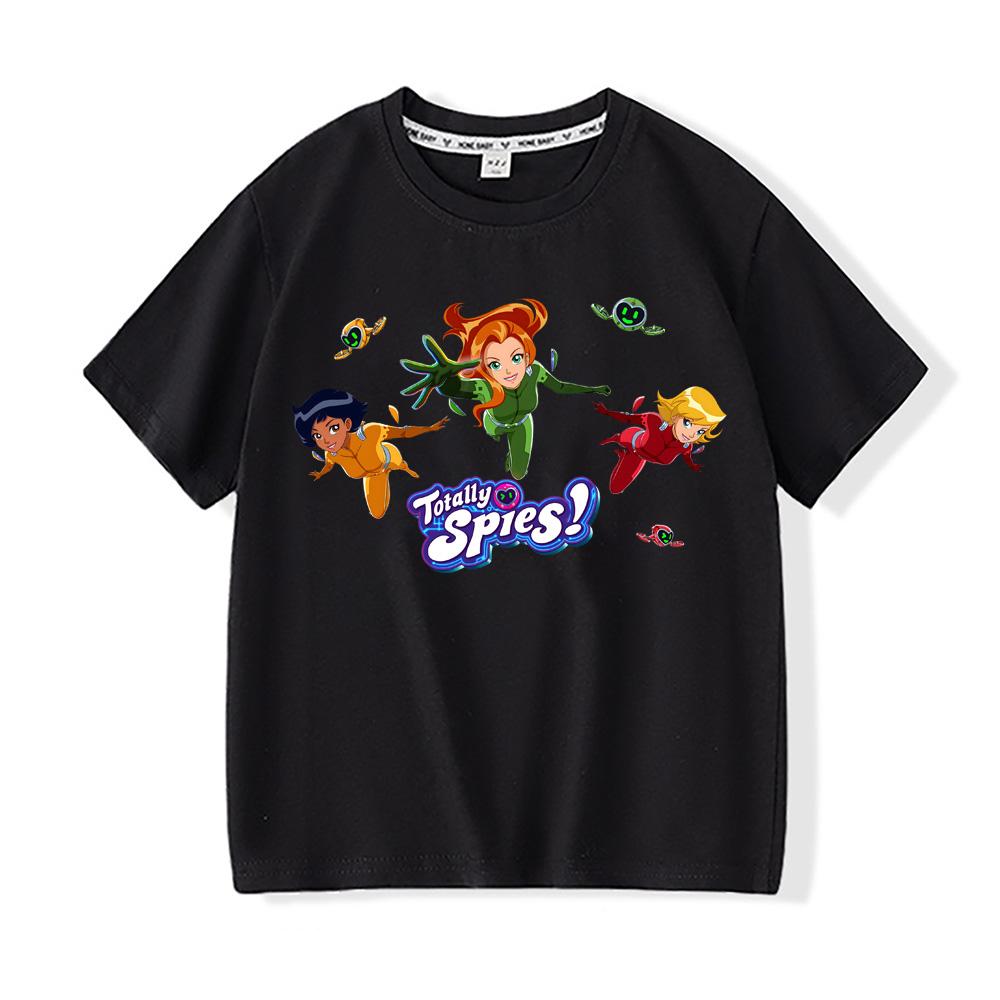 Totally Spies Manga Graphic Printing TEES 2026NEW 100%Cotton Round Neck Cartoon Boys/girls T Shirt Cartoon Print Cute Manga Tee-shirt Anime T-Shirts