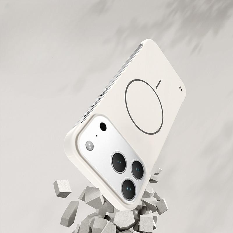 Voor Magsafe Randloos Telefoonhoesje voor iPhone 17 Air 17 Pro Max Ultradun Frameloos Hard Magnetisch Hoesje voor iPhone 17Pro 17Air