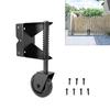 Adjustable Spring Gate Support Wheel Fence Door Roller Slider Spring Loaded Gate Caster Door Hardware Easy To Install