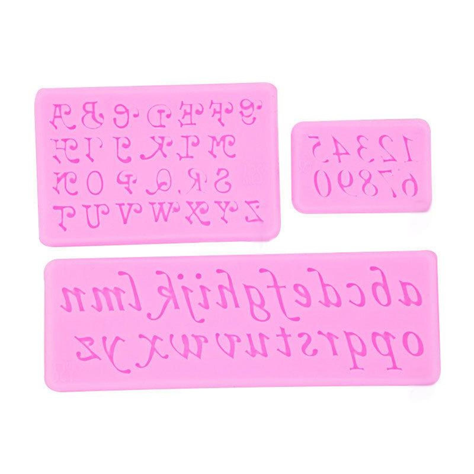 

Силиконовая форма для кексов в виде буквы алфавита, сахарная поделка, инструменты для помадки One Size розовый