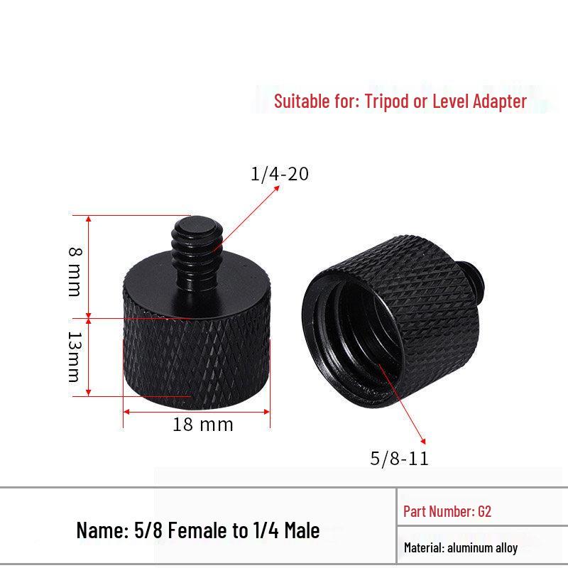

Green Light Infrared Spirit Level Adapter for Camera Gimbal with 5/8 to 1/4 and 3/8 Screw Tripod Compatibility