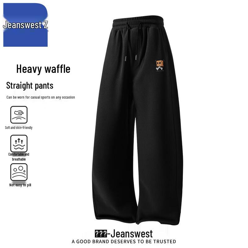 

Jeanswest Men s Straight Fit Spliced Cartoon Print Casual Long Pants T8034 4XL