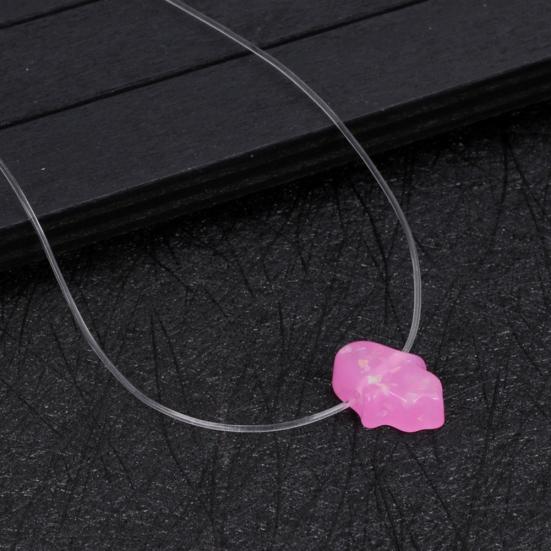 Přívěsek Hamsa Hand of Fatima Transparentní řetízkový náhrdelník Dámské šperky