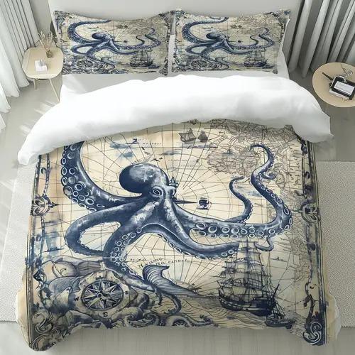 Comforter Octopus With Octopus Pattern Suitable For Children Boys Girls And Adults Soft Comfortable Breathable