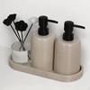 Lotion Bottle Organizer Tray Multipurpose Sleek Oval Shape Vanity 20x10cm for Makeup Brushes