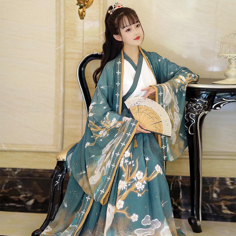 Podzimní a zimní pár Sady čínské dynastie Wei a Jin ve stylu Hanfu