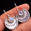 Moonstone Silver Earring, Handmade Earring, Silver Jewelry, 925 Sterling Silver, Gemstone Jewelry, Gift For Mum