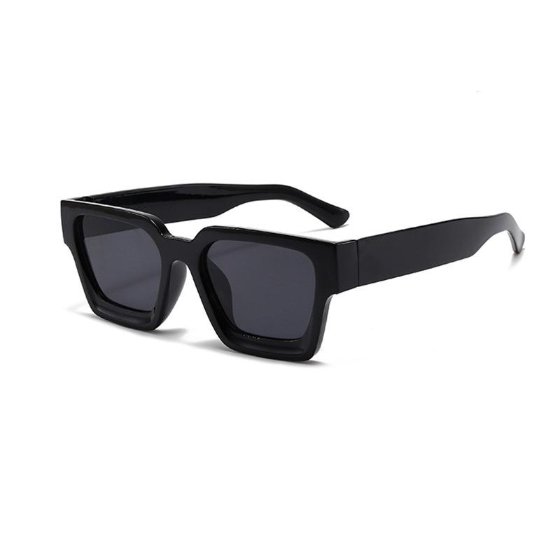 Men Square Frame Sunglasses 2026 Luxury Brand Designer Sun Glasses Retro Trendy Shades UV400 Texture Thick Edge Sunglasses