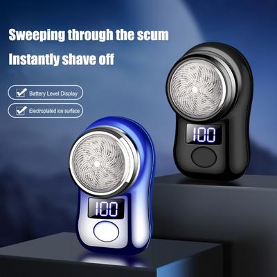 Mini Men Electric Shaver, LED Display Waterproof Wet And Dry Pocket Size Razor, USB Rechargeable Cordless Beard Trimmer