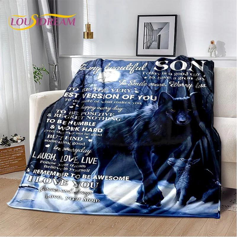 29 Style New Gift To My Son Daughter Grandedaughter Letter  Blanket,Soft Throw Blanket for Home Bedroom Bed Sofa Picnic Cover