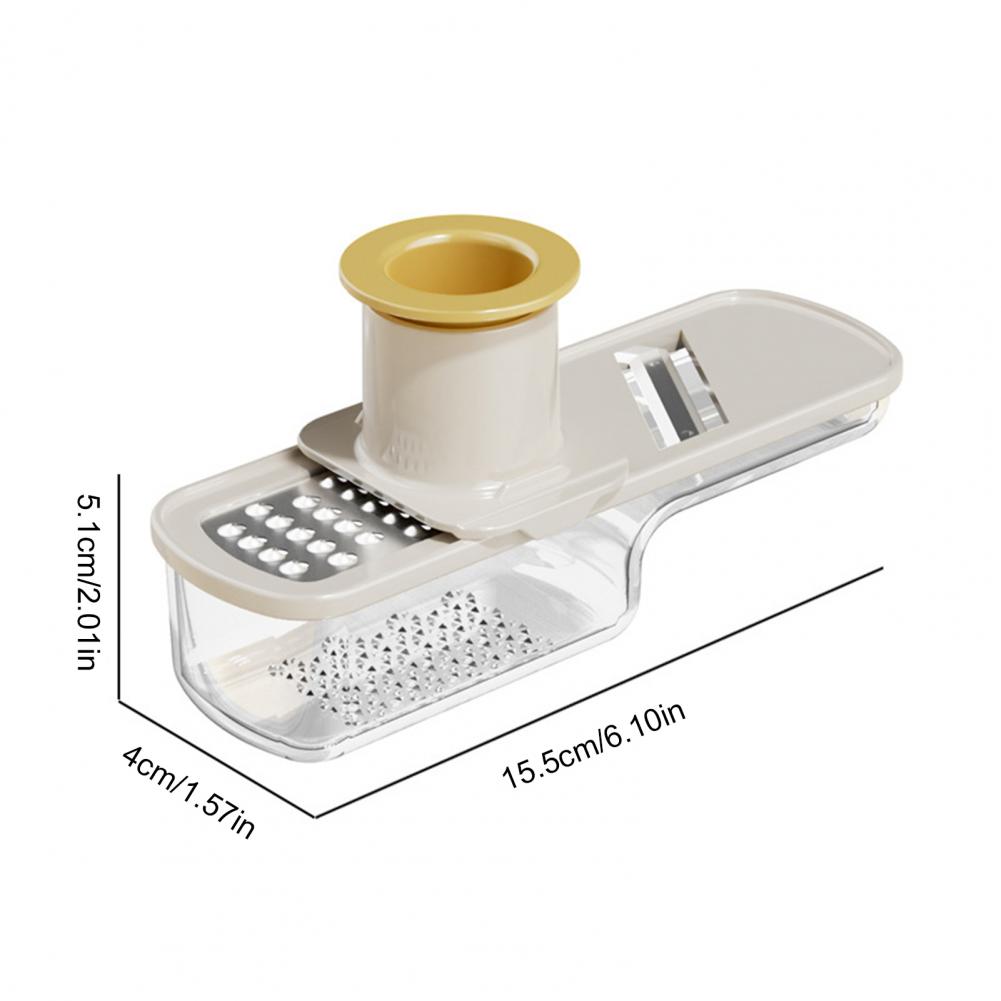 3-in-1 Groentesnijder Rasp Roestvrij Staal Voedselsnijder Snijmachine met Handbeschermer Julienne Puree Groente Voorbereidingsgereedschap