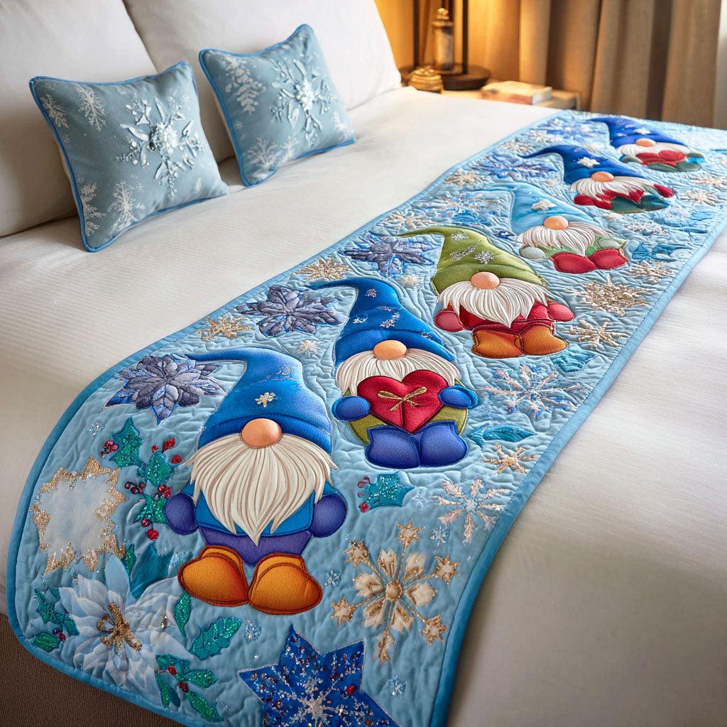 Hotel Bed Flag Christmas Home Party Decoration Bed Flags Cartoon Snowman Festive Atmosphere Jacquard Soft Bedding Table Runner