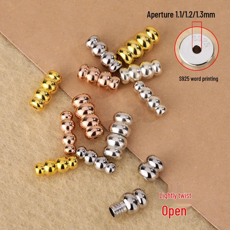 Tingxiang S925 Sterling Silver Pearl Bracelet & Necklace Screw Clasp DIY Jewelry Accessory