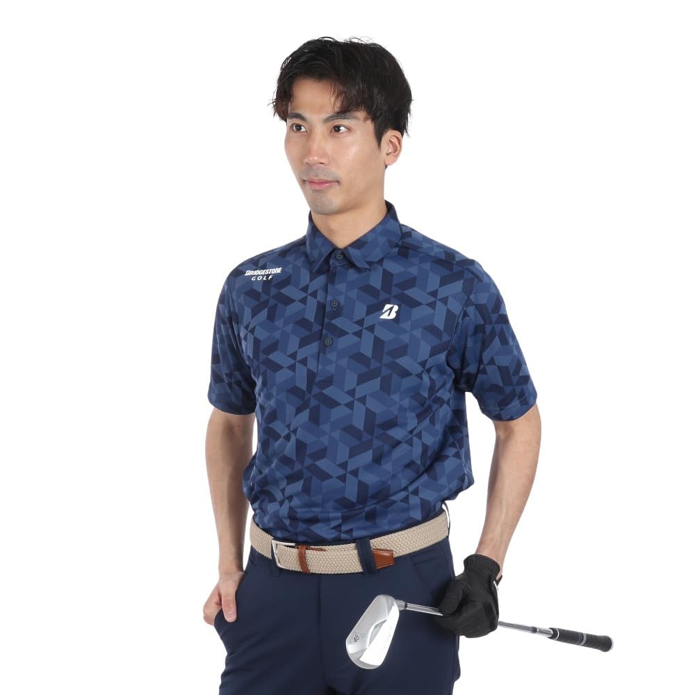 

[Bridgestone Golf] Golf Shirt, Short Sleeve Shirt AGM08A, Men s NA