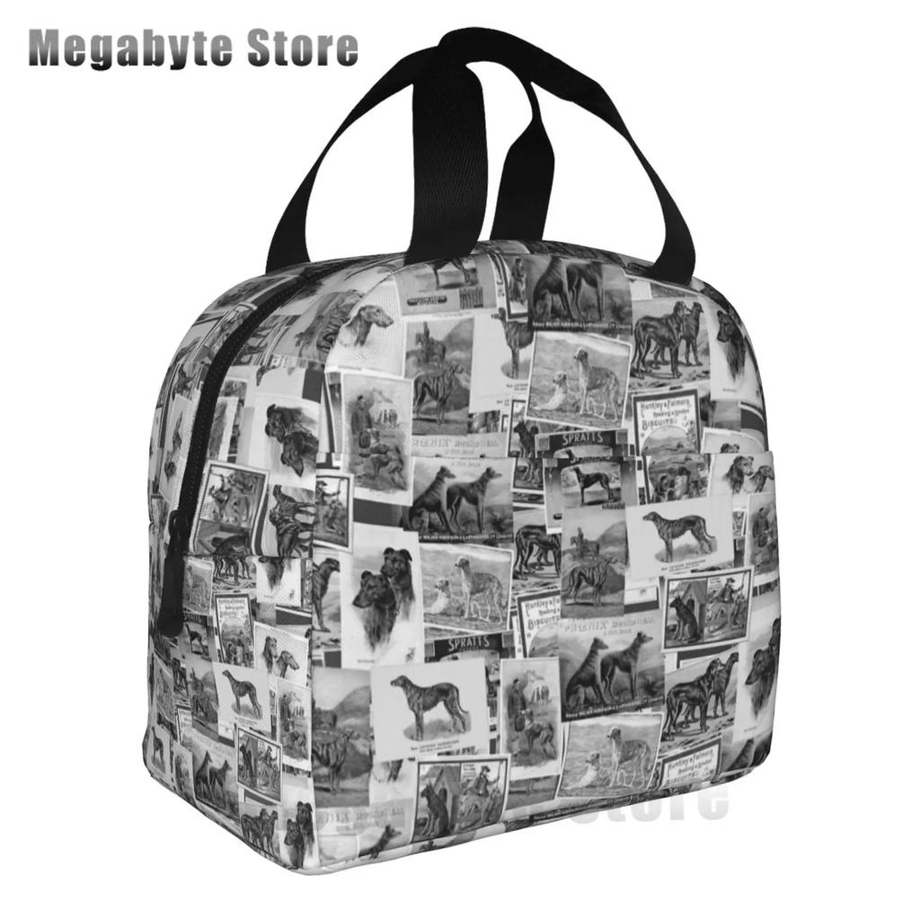 Garden Hound Pies Greyhound Torba na Lunch Chłodząca Izolowana Śniadaniówka Dla Ucznia Szkoła Whippet Pies Chart Pies Przenośne Torby Piknikowe