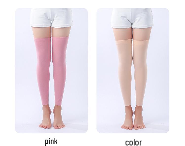 Unisex Fleece Plus Velvet Anti-Slip Thickened Over-The-Knee Leg Warmers for Cold Protection and Joint Warmth