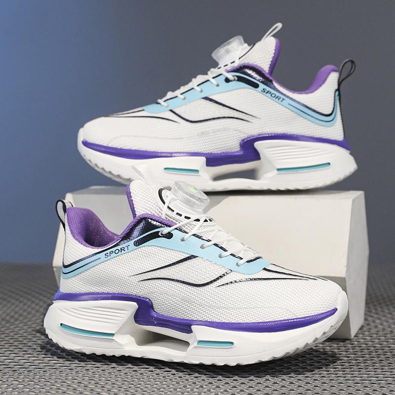 Spring and Summer Children's Breathable Sports Shoes Jue Ying Running Shoes Rotating Buckle Primary School Students Physical Education Class Leisure