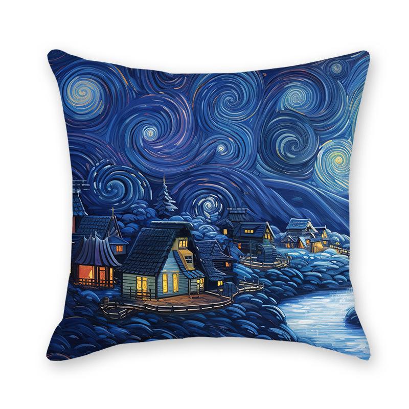 Neue Abstrakte Sternenhimmel Zuhause Sofa Lendenkissenbezug Bettseite Sofa Imitation Superweicher Lendenkissenbezug