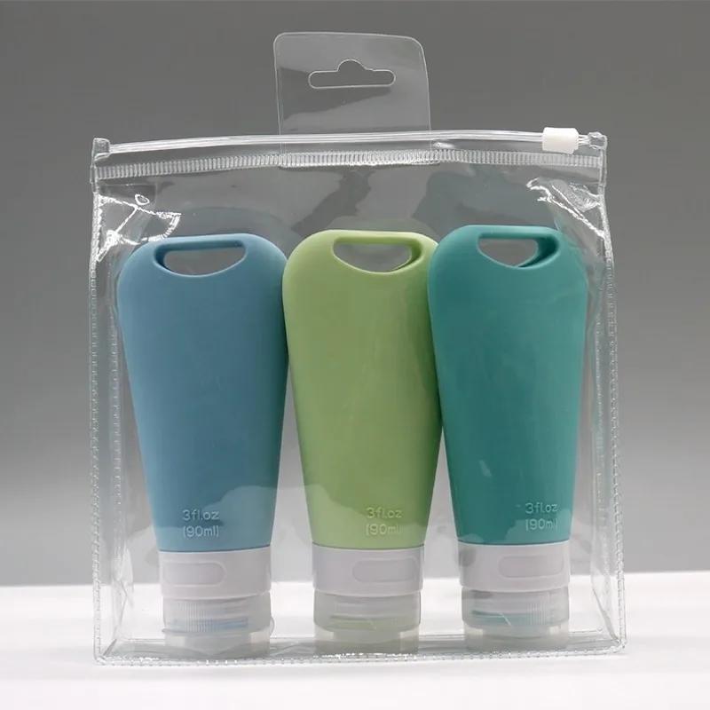 1PC Silicone travel bottling set with holes and bottle cosmetics shampoo bottle face wash bottle