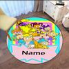 Custom Name Rugrats Printed Round Rug Carpet Chair Rug Area Rug Entryway Doormats,for Office Chair Living Room Bedroom Kitchen Room.