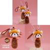 Plush Panda Keychain With Tongue Pull String And Bell For Bag Decor And Collectors Gift