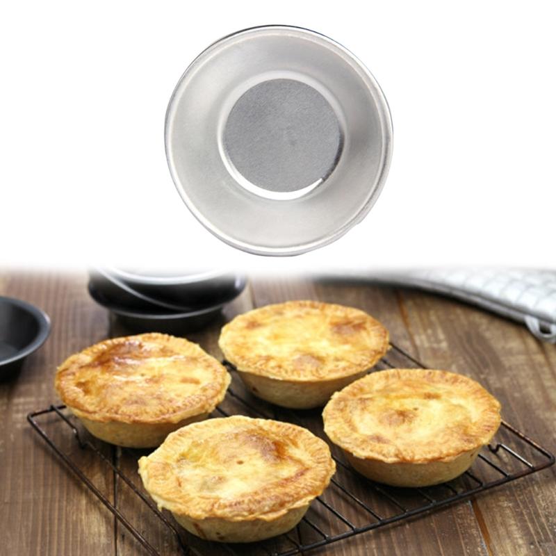 50pcs Practical Aluminum Tartlet Molds Aluminum Eggs Tart Molds Round Nonstick Bakewared For Pie And Dessert