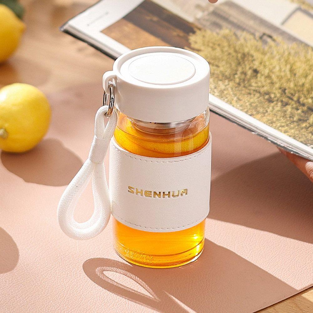 Neue 300ml Damen Glas Wasser Tasse Transparent Tragbar Tragbar Skala Frühstück Milch Tassen Große Kapazität Herren Teetasse