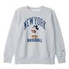 Champion Long Sleeve Graphic Print REVERSE Crew Neck Silver Men's WEAVE® Sweatshirt, Gray, C3-A031