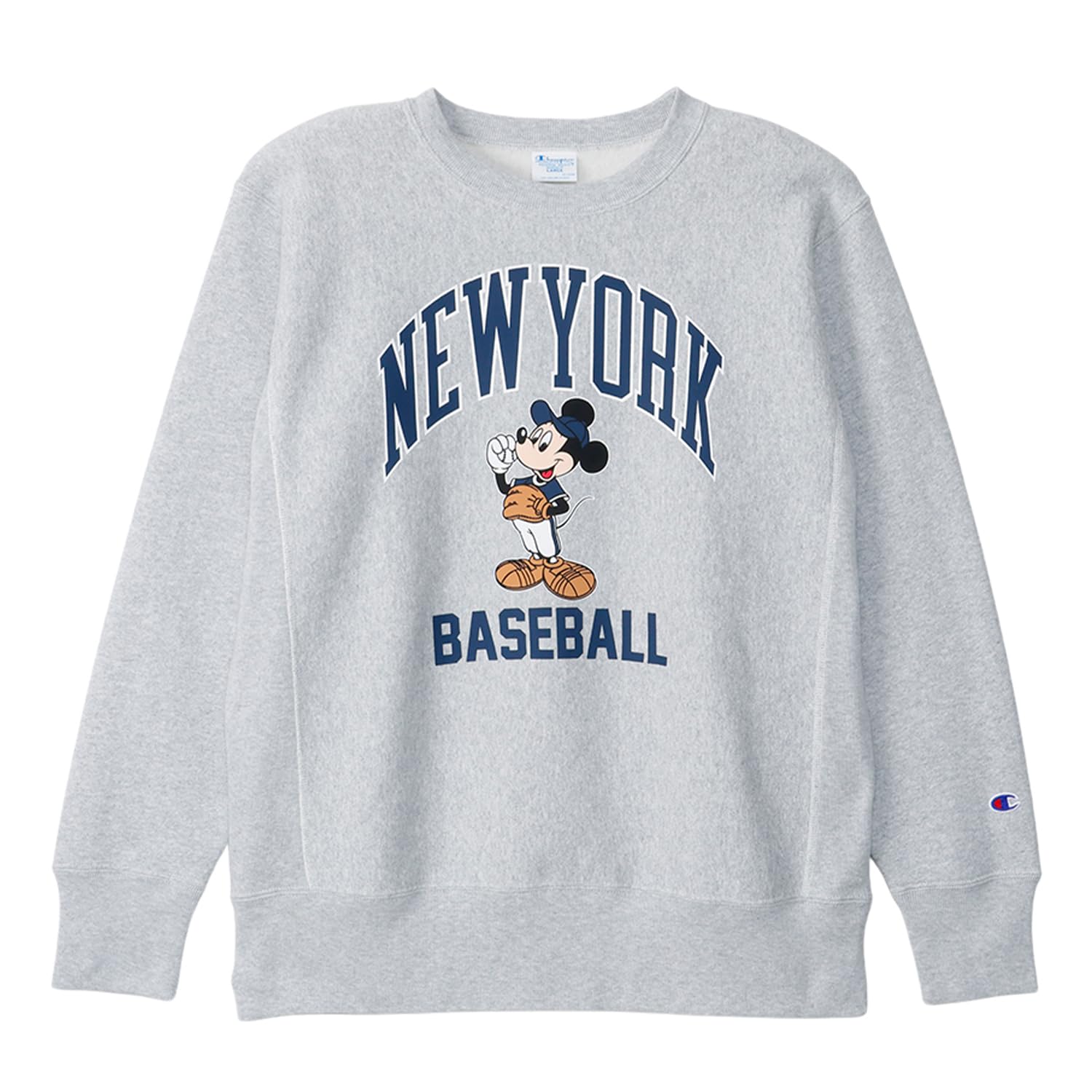 

Champion Long Sleeve Graphic Print REVERSE Crew Neck Silver Men s WEAVE® Sweatshirt, Gray, C3-A031