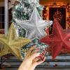 {Summer2} 2026 Natal Noel Glitter Christmas Tree Topper Iron Star Christmas Decor For Home Xmas Tree Ornaments Navidad New Year