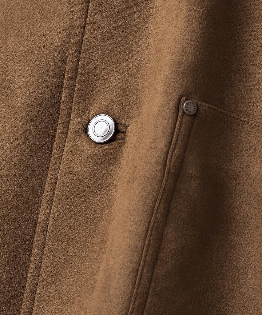 Dimitri Black Faux Suede Blazer Jacket_Mocha