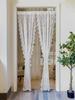 1 x weißer Spitzenvorhang, Fenstervorhang für Wohnzimmer, romantischer Spitzengaze-Vorhang für Hochzeiten und Feiertage.