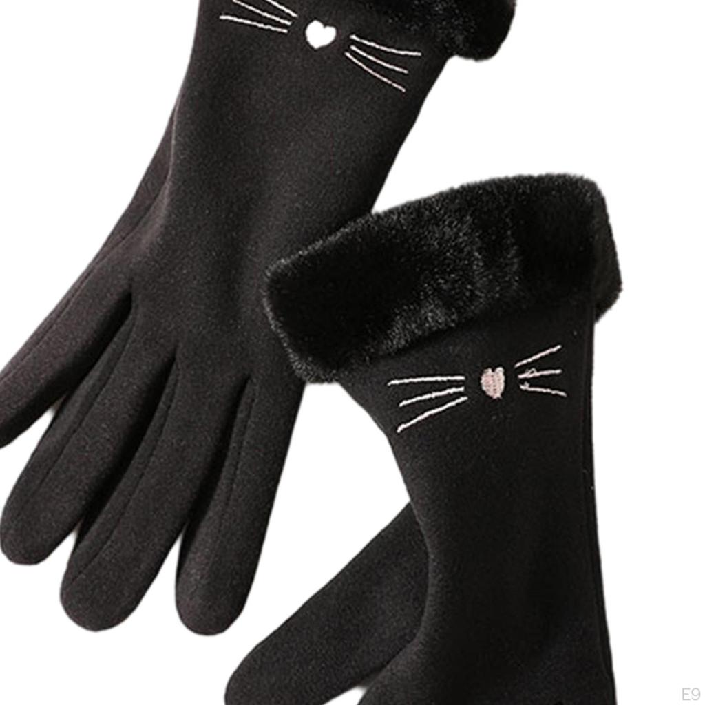 Velvet Warm Gloves Windproof for Running Mountaineering Cycling