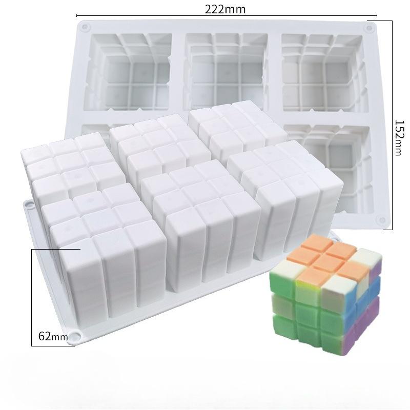 Cube Silicone Mold - DIY Ball Aromatherapy Candle Molds, Creative Baking & Mousse Cake Mould