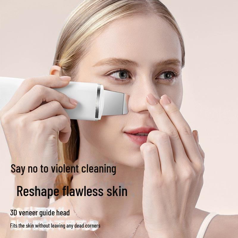 Ultrasonic Skin Scraper & Blackhead Remover: Deep-Cleansing Beauty Instrument & Face Cleanser.
