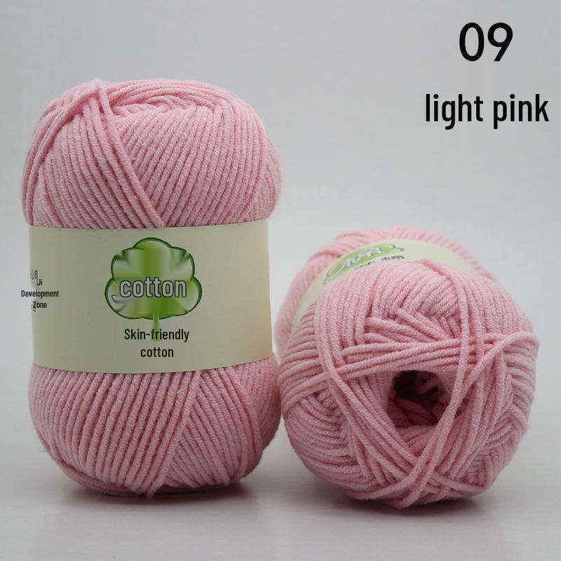 Combed 5-Ply Milk Cotton Yarn for DIY Knitting & Crochet - Medium-Thick Scarf & Blanket Material Pack